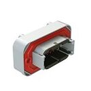 Gray thermoplastic DIP Connector offering various terminal types engineered for temperature ranges minus 55 to plus 125 degrees Celsius