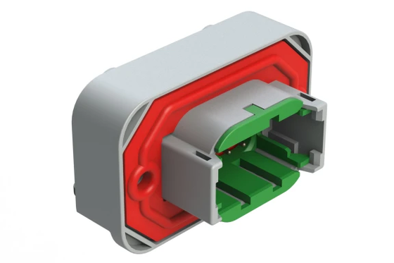 Pintu Pria Asli Konektor persegi panjang Asli ATM13-08PC-BM04 Komponen Elektronik Amphenol Untuk Transmisi Sinyal Sirkuit Terpadu Otomotif yang Stabil